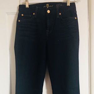 7 For All Mankind dark blue bootcut jeans. New!